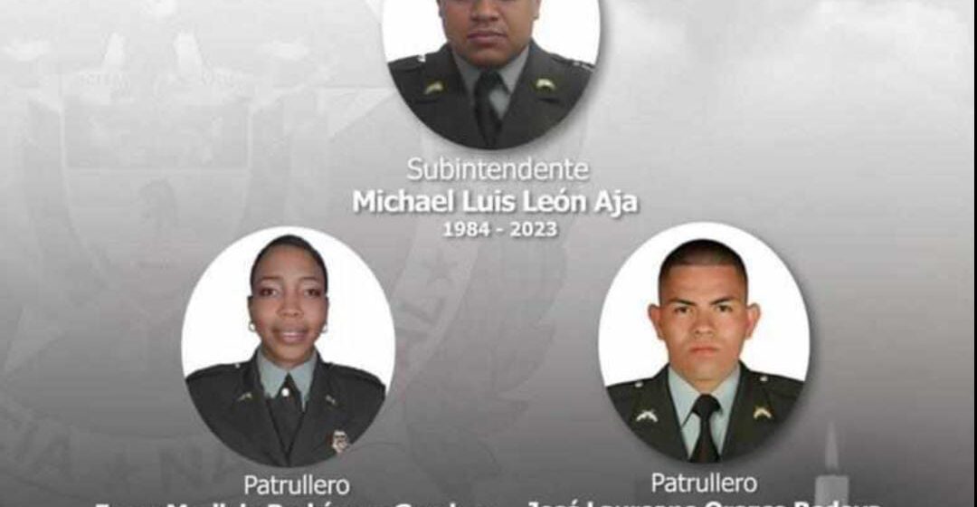 Estos son los tres policías asesinados en la vía Morales-Suárez