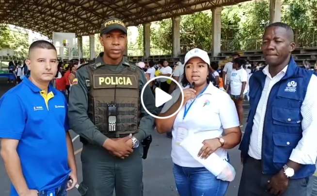 Labor social de la Policía con los niños y jóvenes de Puerto Tejada, Cauca