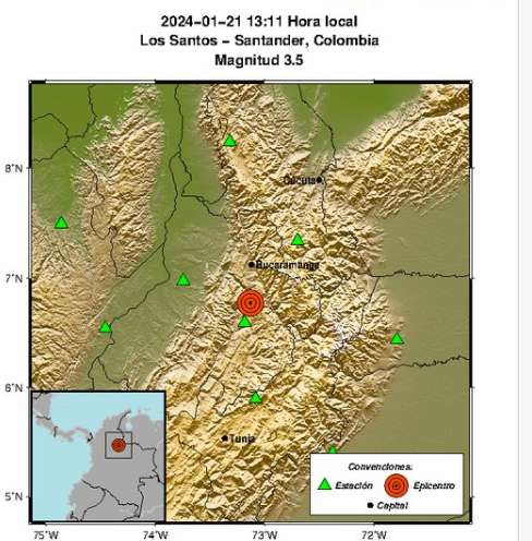Colombia: temblor sacudió el centro del país y se sintió en Bogotá y Medellín