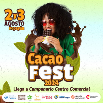 La presidente de la Cámara de Comercio del Cauca, Ana Fernanda Muñoz Otoya invitó a participar del CacaoFest en Popayán