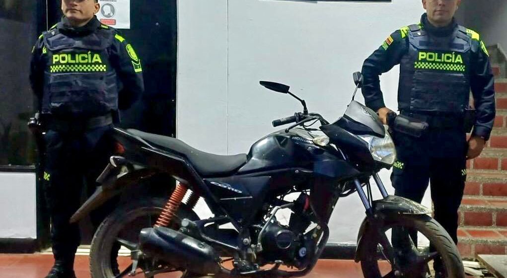 Autoridades policiales lograron la recuperación de una motocicleta hurtada en Timbío