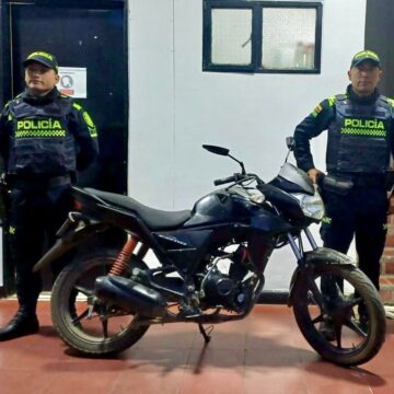 Autoridades policiales lograron la recuperación de una motocicleta hurtada en Timbío